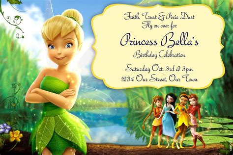Tinkerbell Free Printable Birthday Invitations